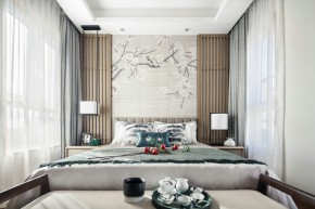 中式簡約風格復(fù)式客廳裝修效果圖